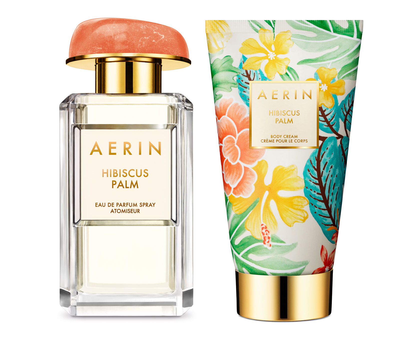 aerin lauder hibiscus palm flacon and cream