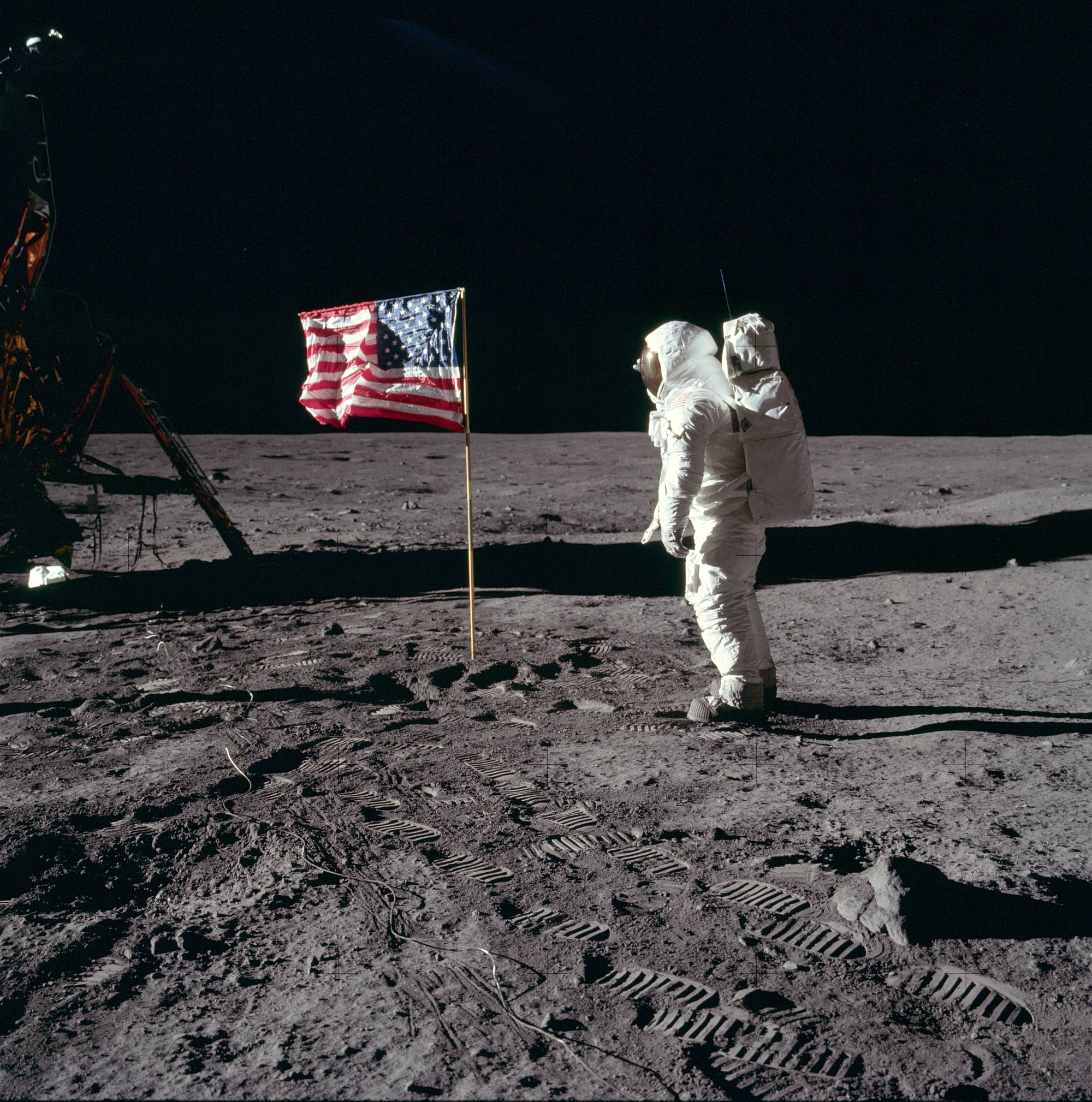 Apollo 11 at Sea of Tranquility, Buzz Aldrich, NASA