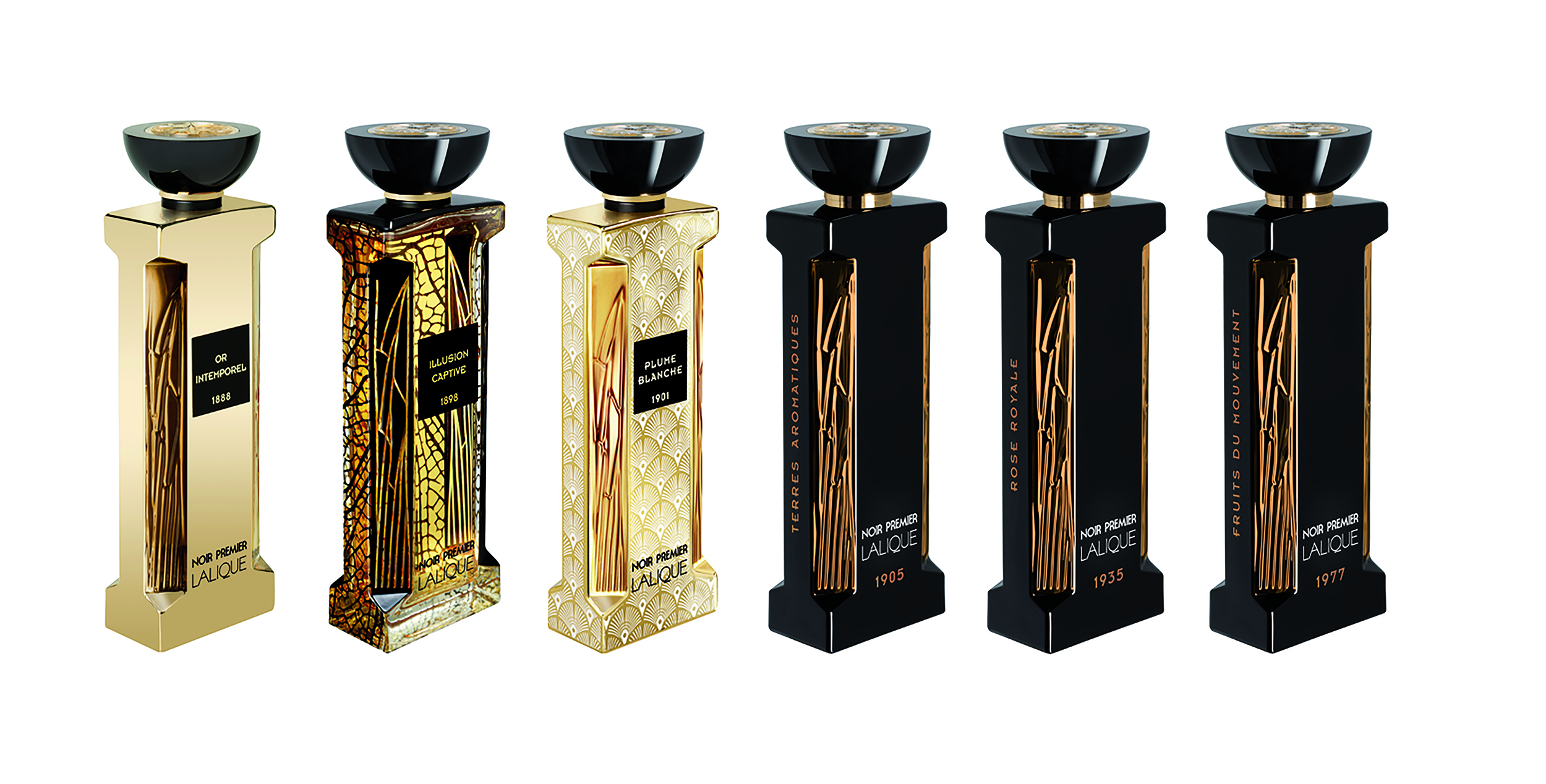 lalique noir premier range with plume blanche