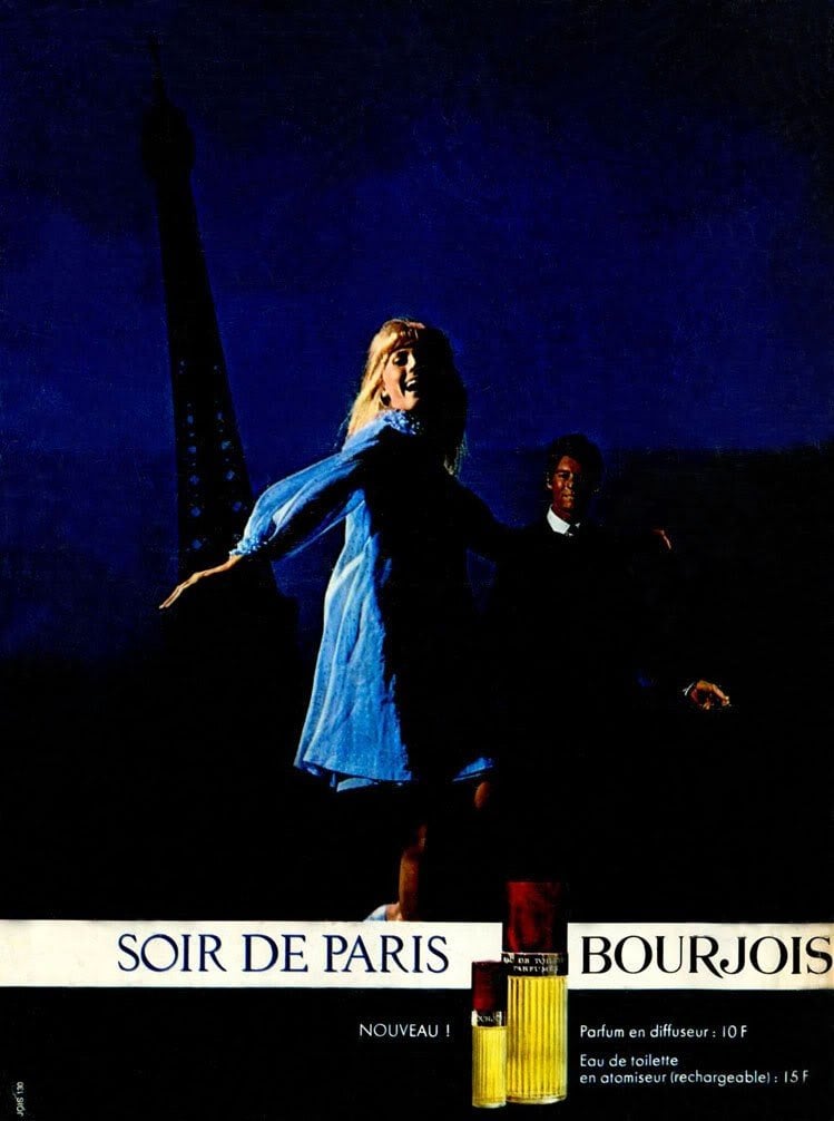 Soir de paris. Духи вечер в Париже буржуа. Bourjois soir de Paris. Духи Соир де Париж. Постер soir de Paris Bourjois.