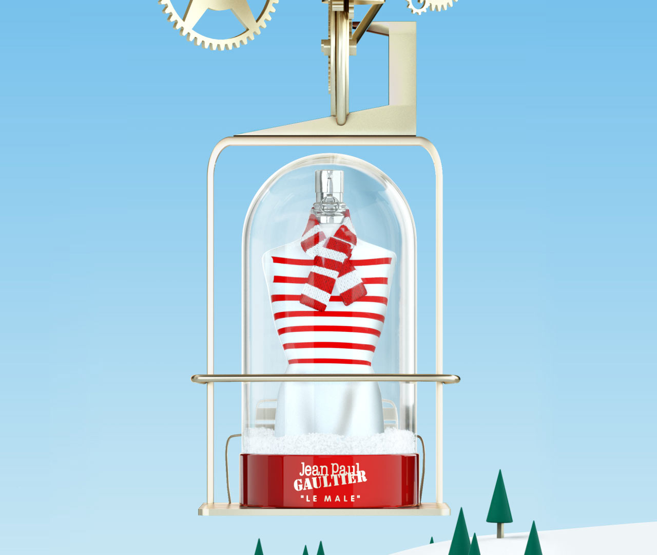 jean paul gaultier le male snow globe